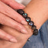 Noir | Gris | Argent | Bracelet Charmballa Verre Sirène